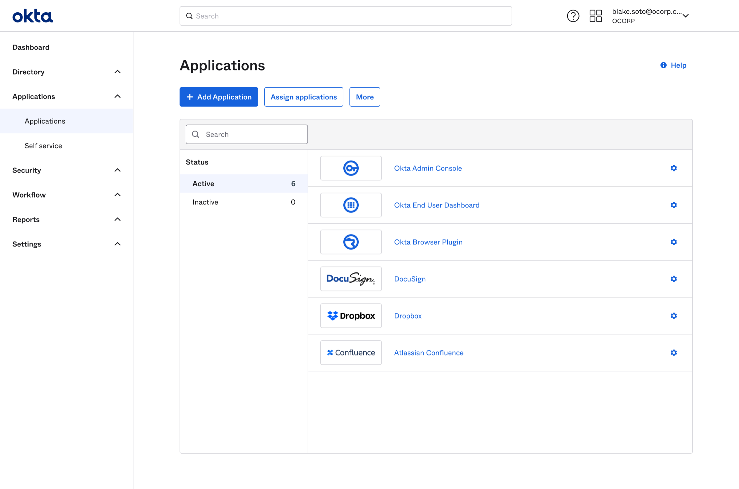 Okta End-User Dashboard redesign
