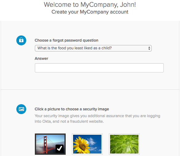 MFA Onboarding page