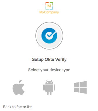 MFA Onboarding page
