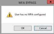 MFA Bypass dialog