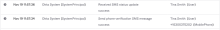 SMS events dispklayed in the System Log